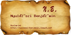 Nyulászi Benjámin névjegykártya