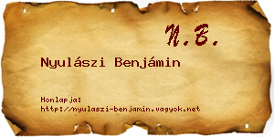 Nyulászi Benjámin névjegykártya